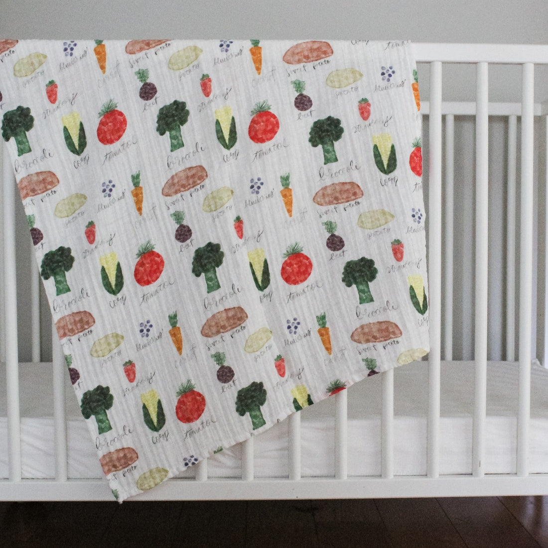 vegetables from the farm - crib blanket