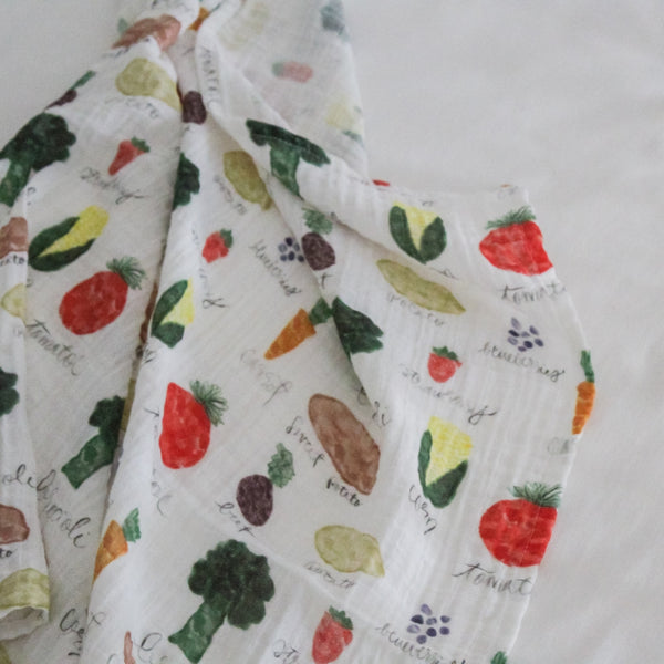 vegetables from the farm - crib blanket