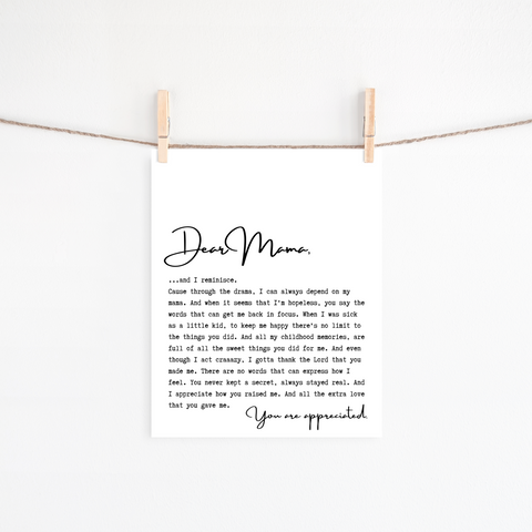 dear mama - print