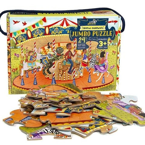 jumbo joyful carousel puzzle - 24 pc.