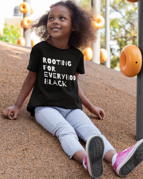 rooting for everybody black - kid's tee