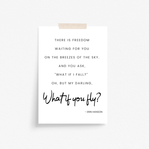 what if you fly - print