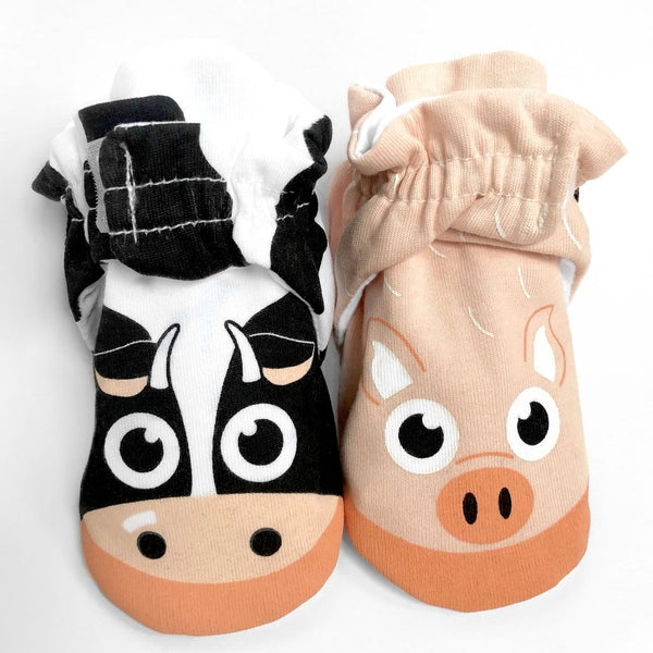 calf + piglet booties