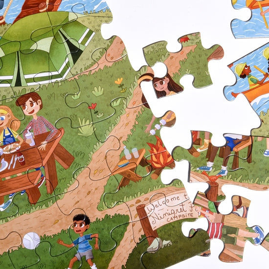 jumbo camping outdoors puzzle - 48 pc.