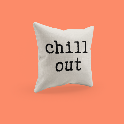 mix n' match throw pillow cover - chill out (typewriter)