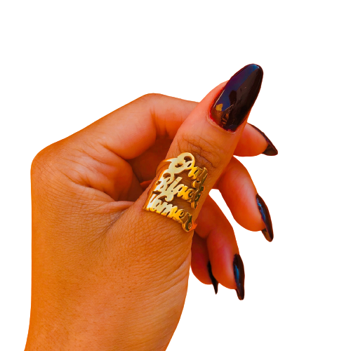 pay black women 18k gold plated ring