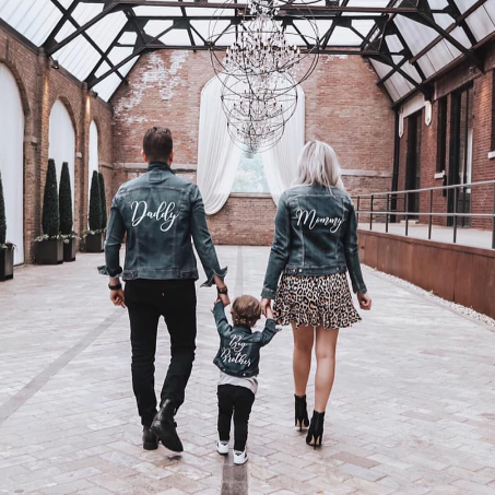 pregnancy announcement - personalized denim jackets