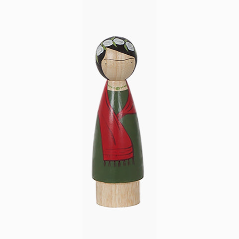 wooden frida doll