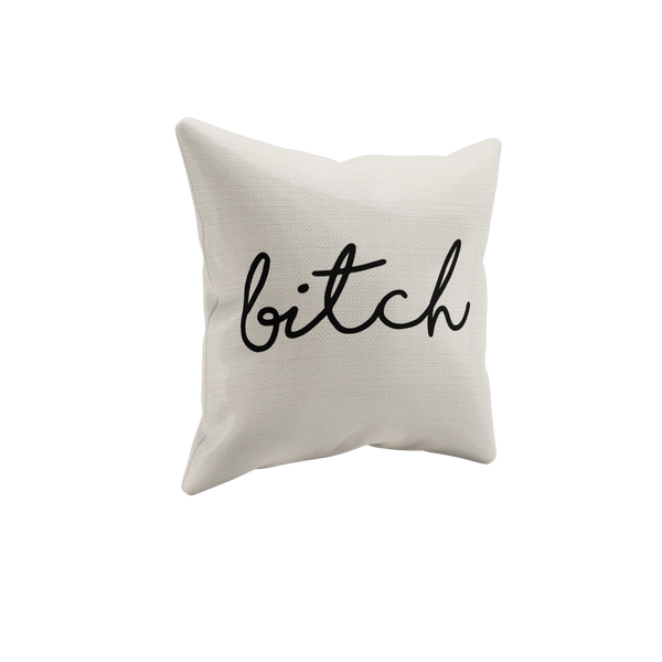 mix n' match throw pillow cover - bitch