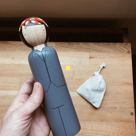 wooden rosie the riveter doll